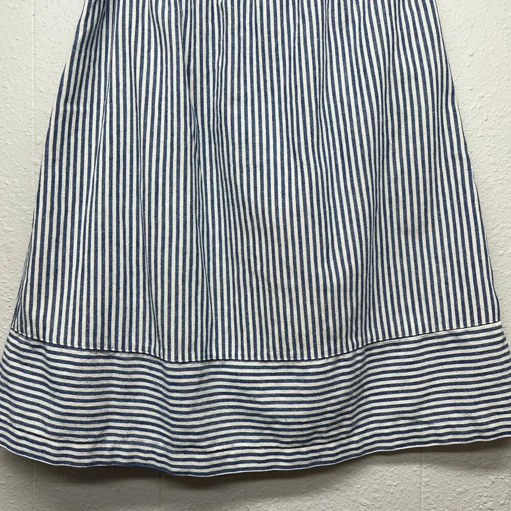 J.Crew Cotton Linen Blend High Waist A Line Skirt Womens Small Lagenlook Coastal